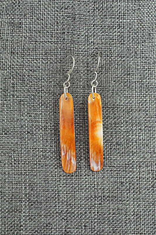 Spiny Oyster & Sterling Silver Earrings - Jesus Espino