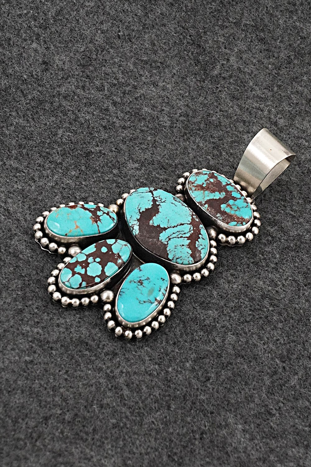 Turquoise & Sterling Silver Pendant and Earrings Set - Paul Livingston