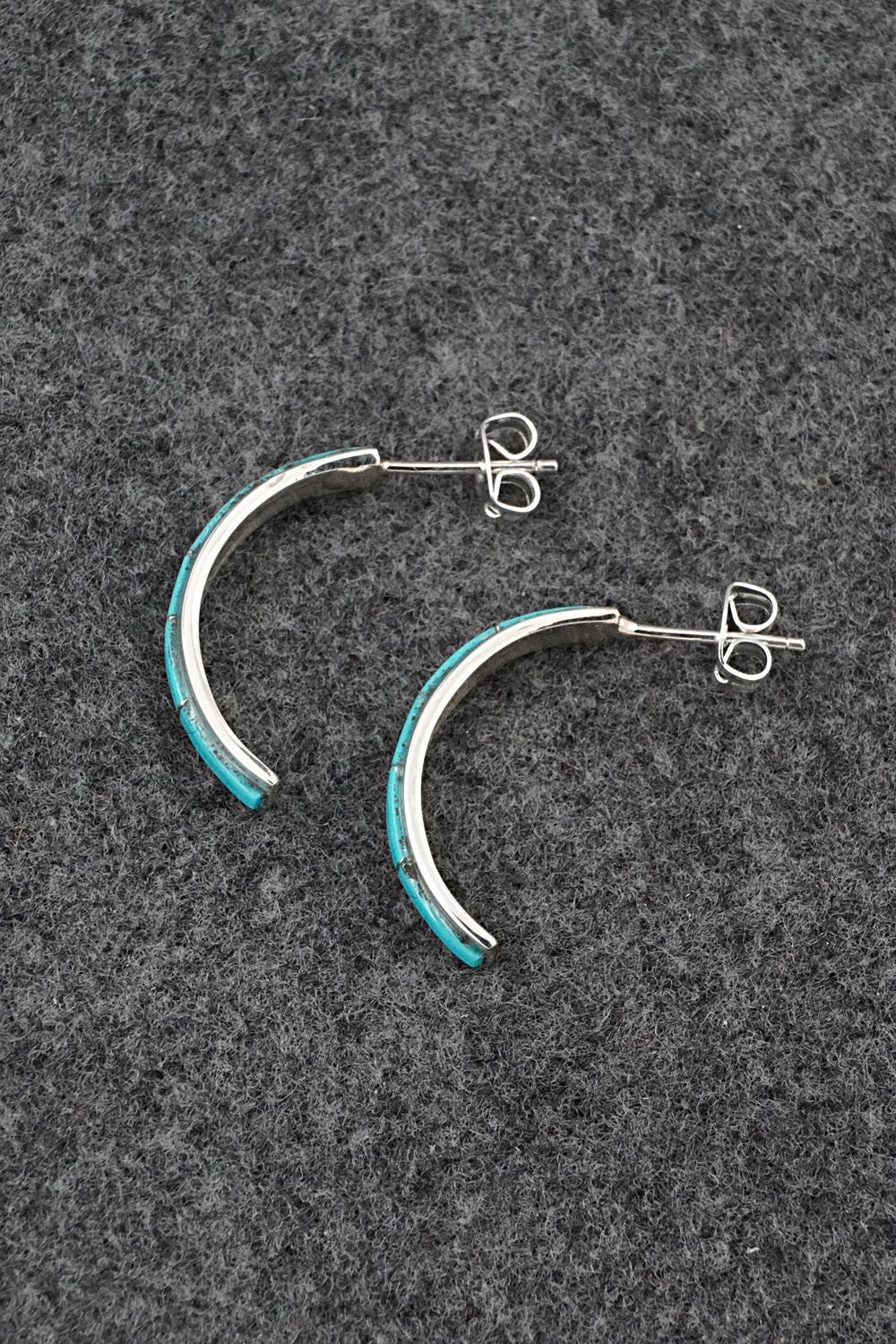 Turquoise & Sterling Silver Earrings - Nathaniel Johnson