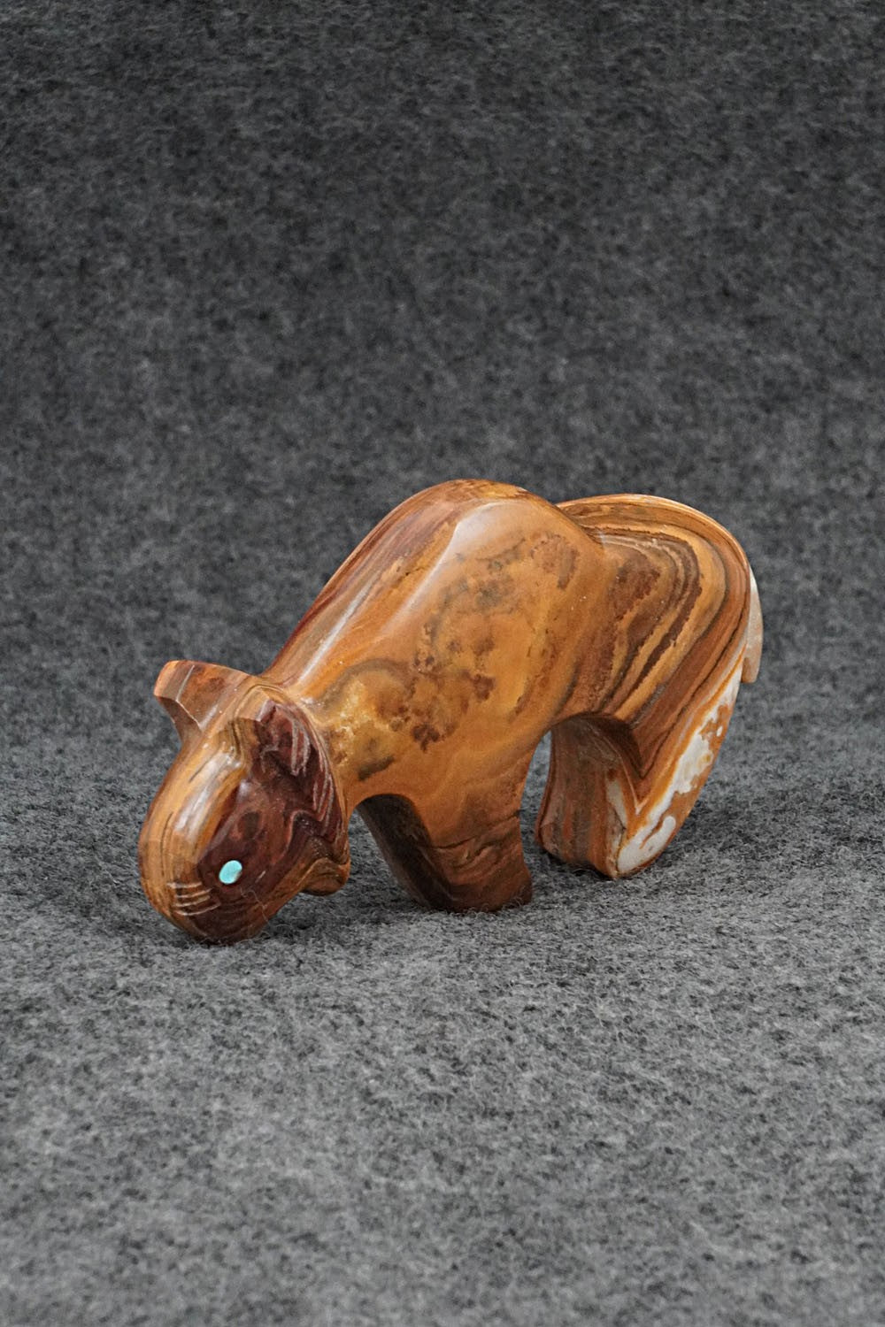 Bobcat Zuni Fetish Carving - Kenric Laiwakete