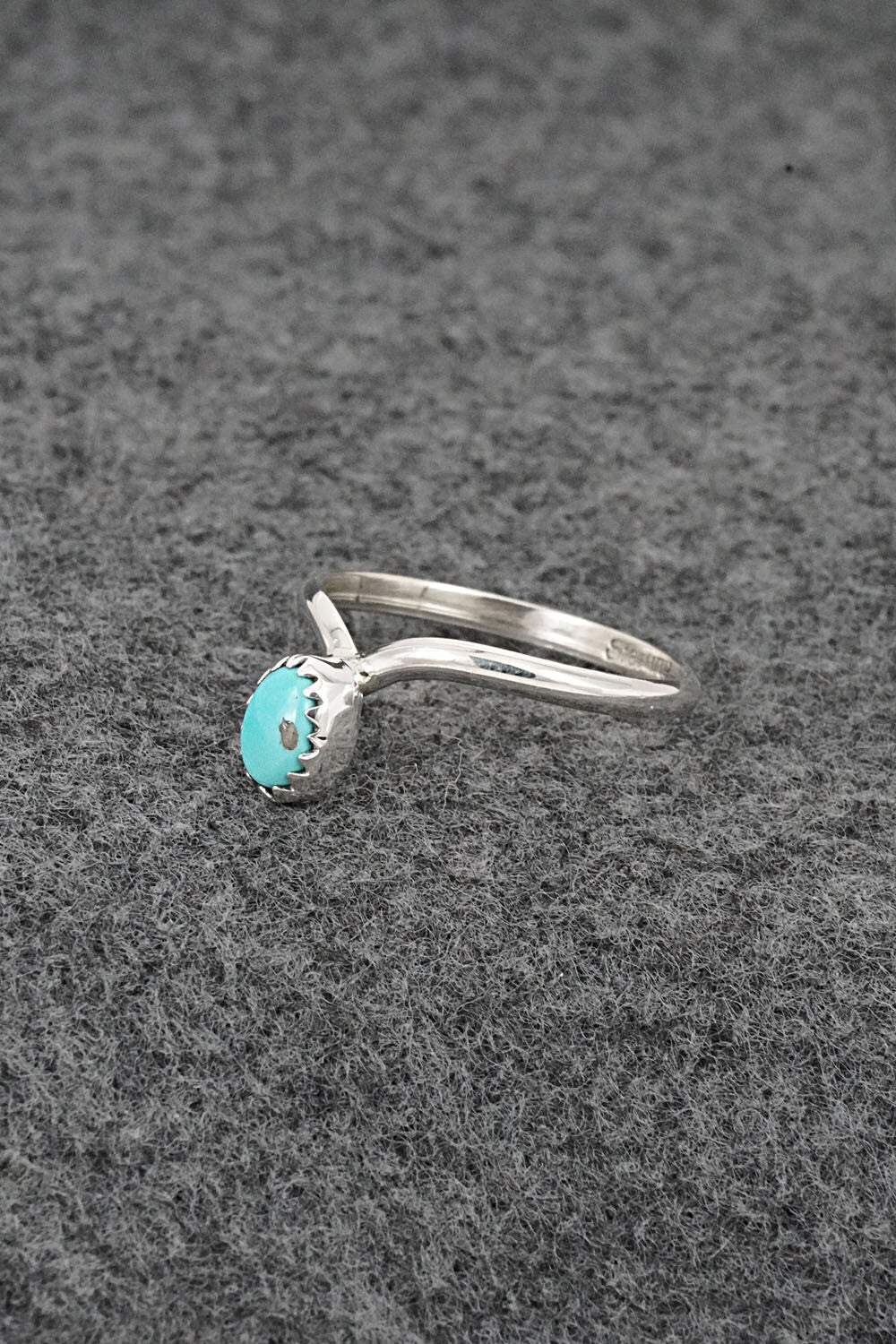 Turquoise & Sterling Silver Ring - Hiram Largo - Size 7.75