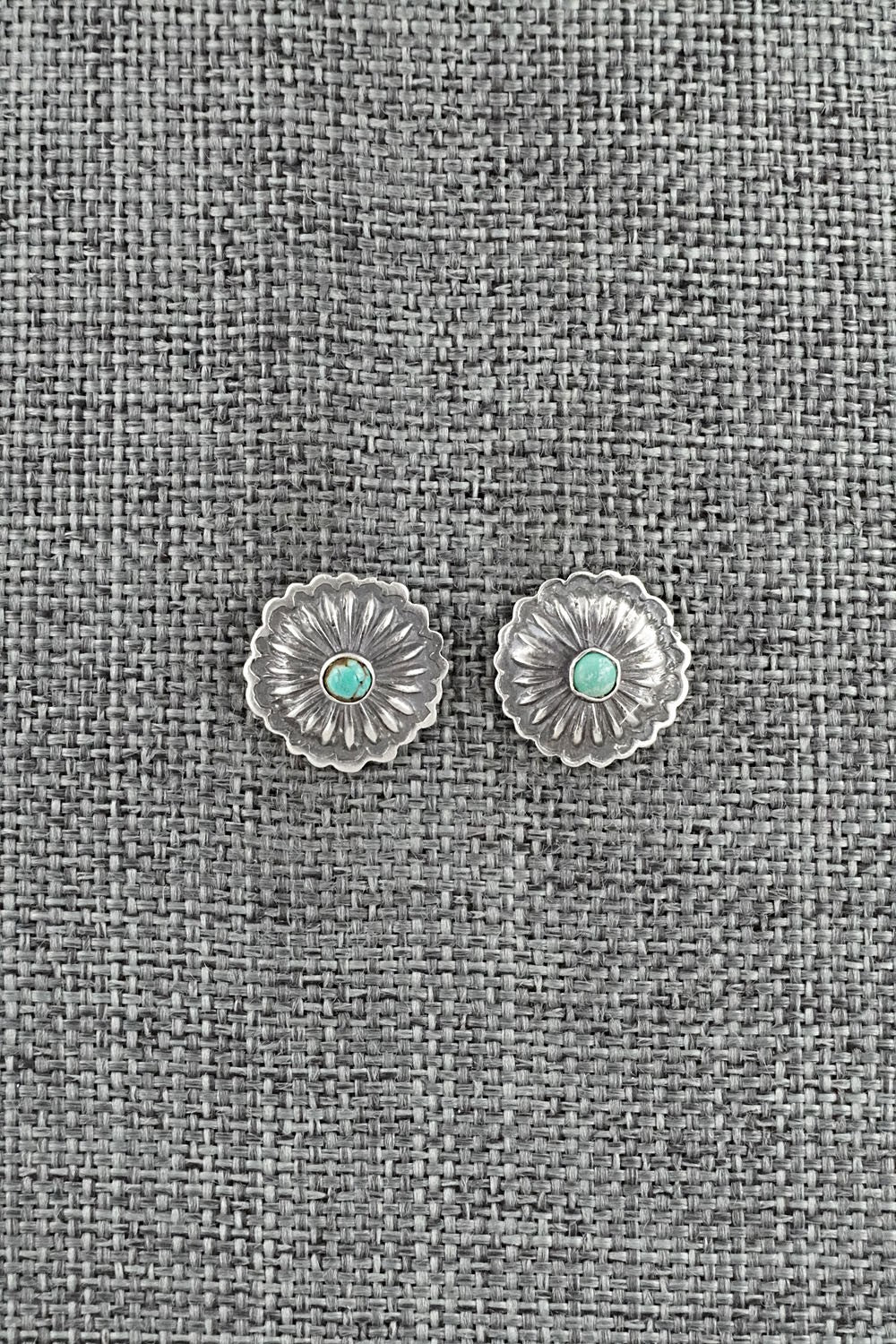 Turquoise & Sterling Silver Earrings - Terry Charlie