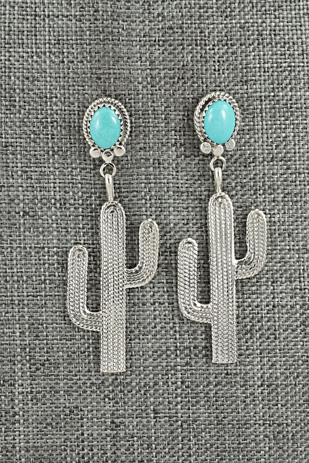 Turquoise & Sterling Silver Earrings - Annie Spencer