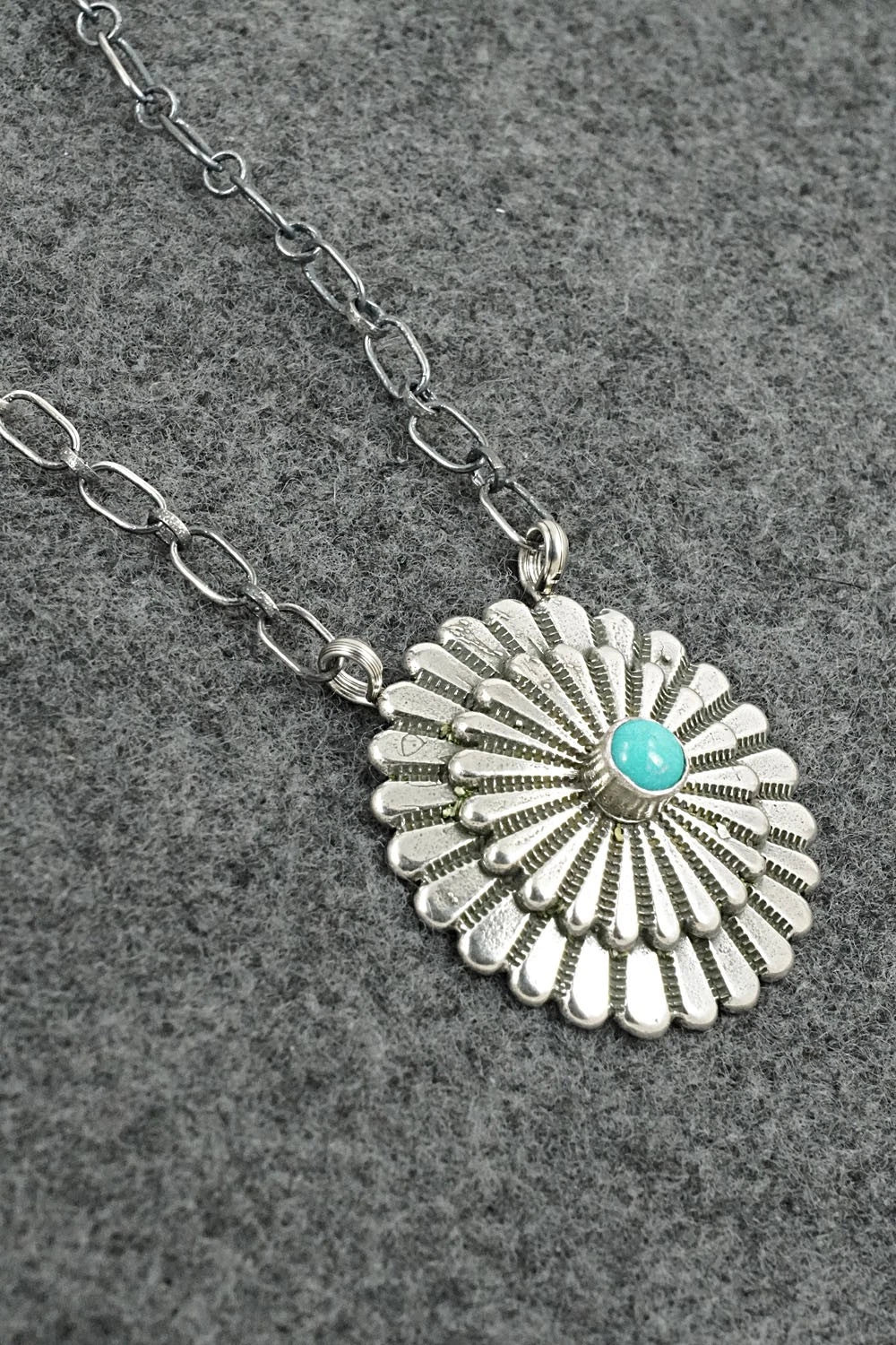 Turquoise & Sterling Silver Necklace - Sheldon Mariano