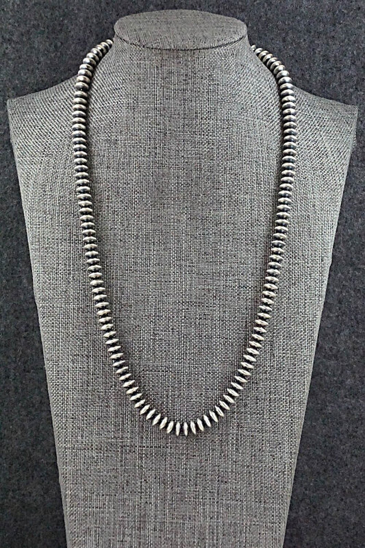 Sterling Silver Navajo Pearl Necklace 20" - Bryannen Halwood