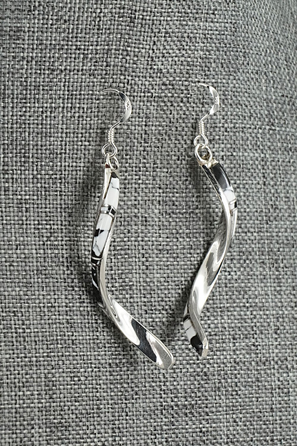 White Buffalo & Sterling Silver Earrings - Terrance Panteah