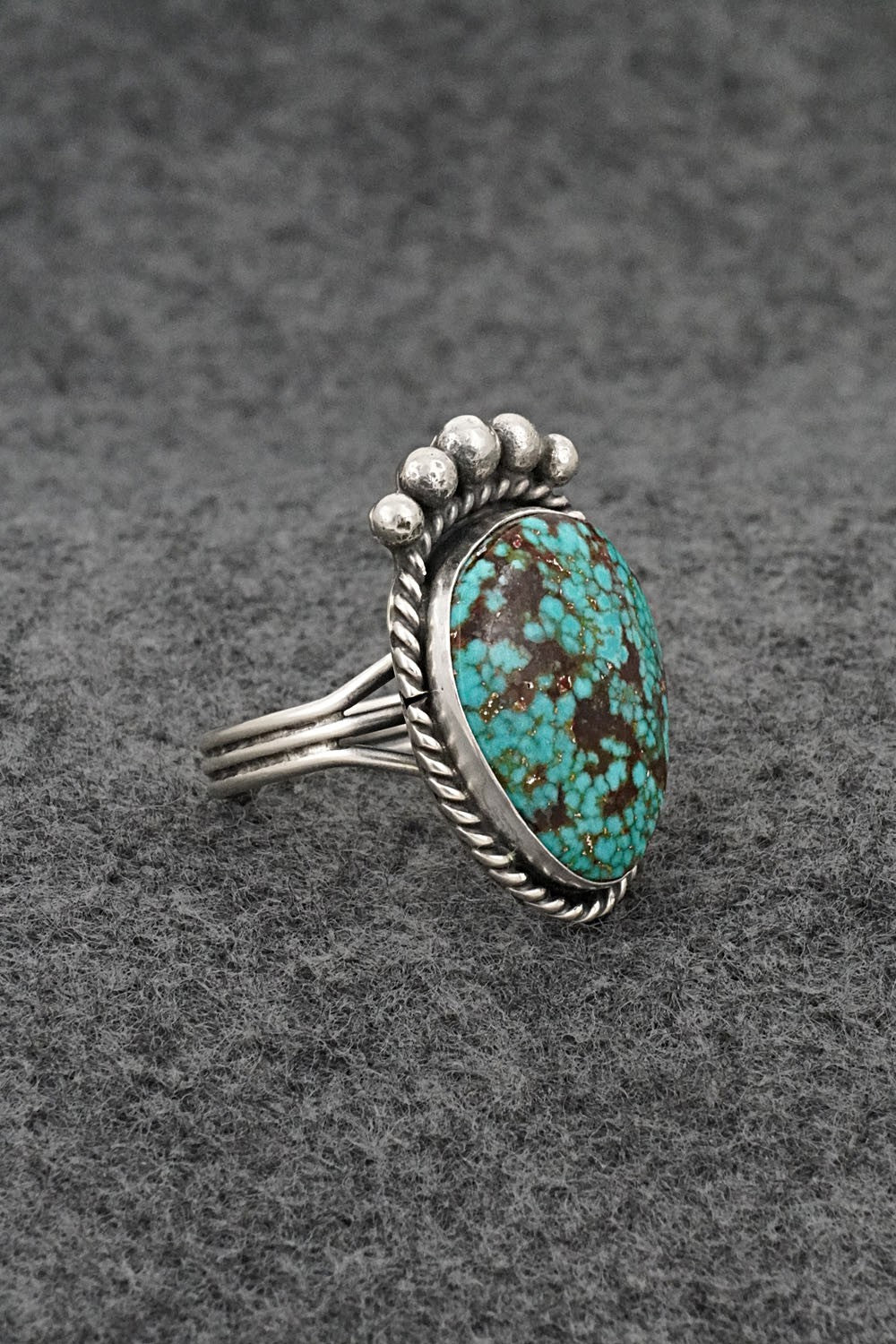 Turquoise & Sterling Silver Ring - Rena Begay - Size 8