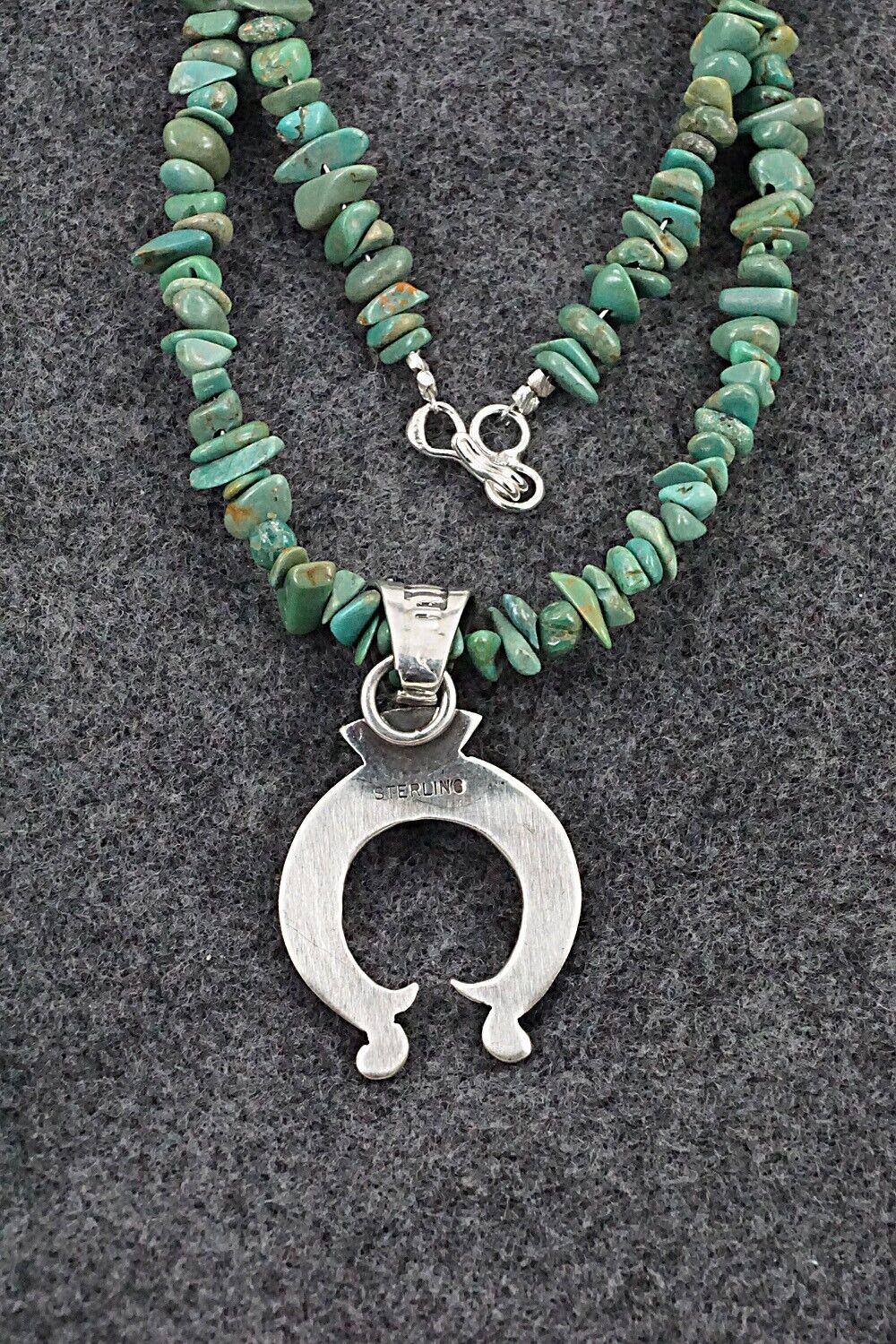 Turquoise & Sterling Silver Necklace 17" - Louise Joe