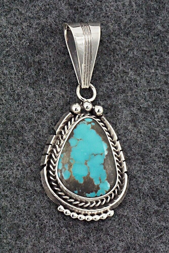 Turquoise & Sterling Silver Pendant - Samuel Yellowhair