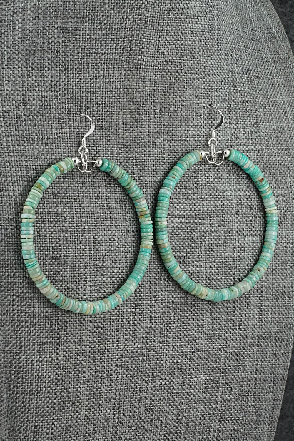 Turquoise & Sterling Silver Earrings - Doreen Jake