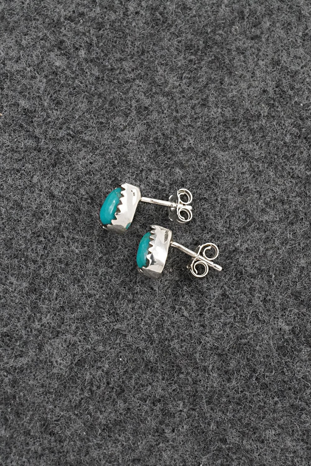 Turquoise & Sterling Silver Earrings - Gerald Joe