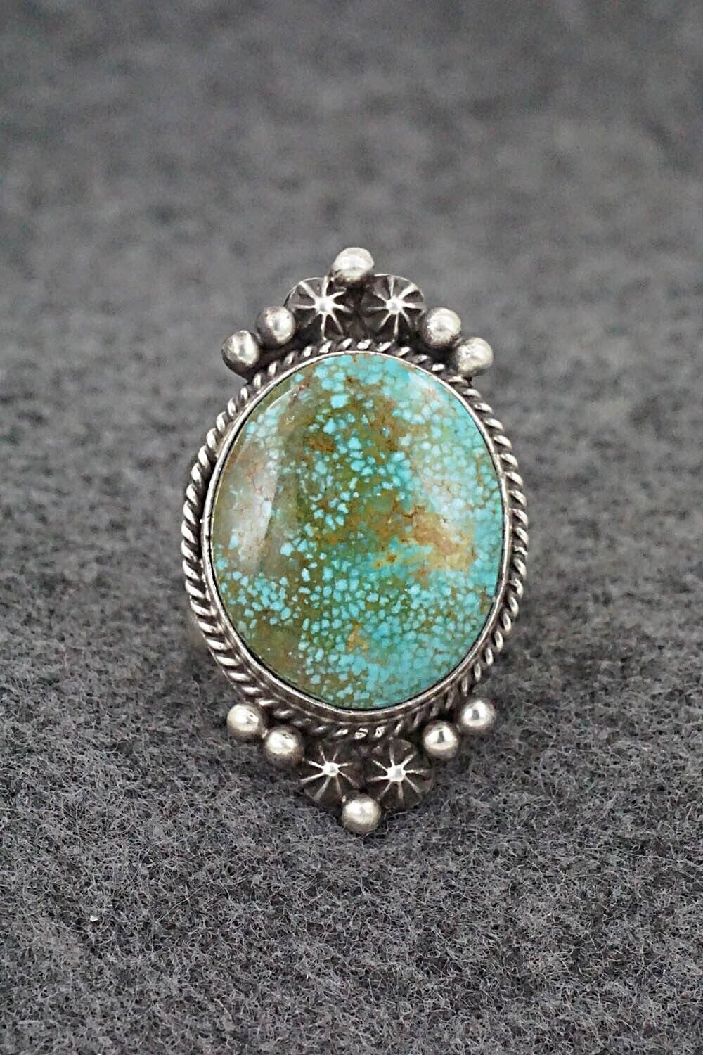 Turquoise & Sterling Silver Ring - Samuel Yellowhair - Size 7