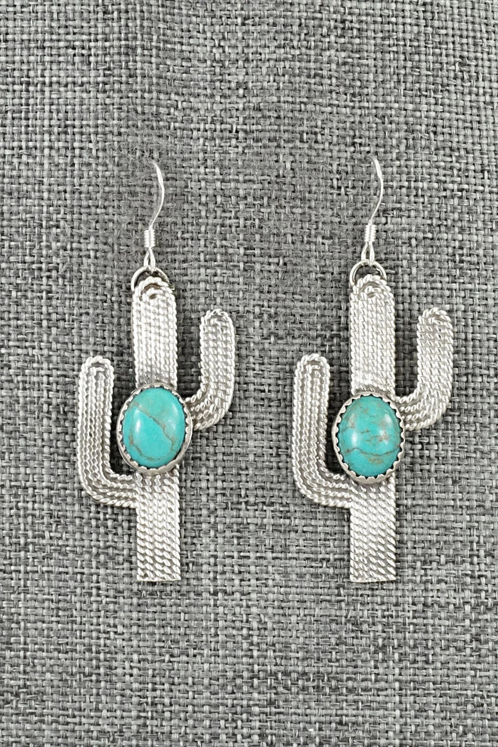 Turquoise & Sterling Silver Earrings - Annette Chiquito