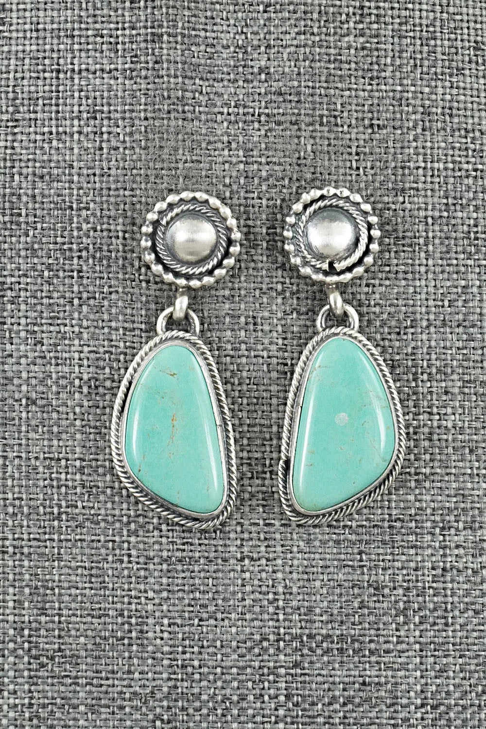Turquoise & Sterling Silver Earrings - Darrin Livingston
