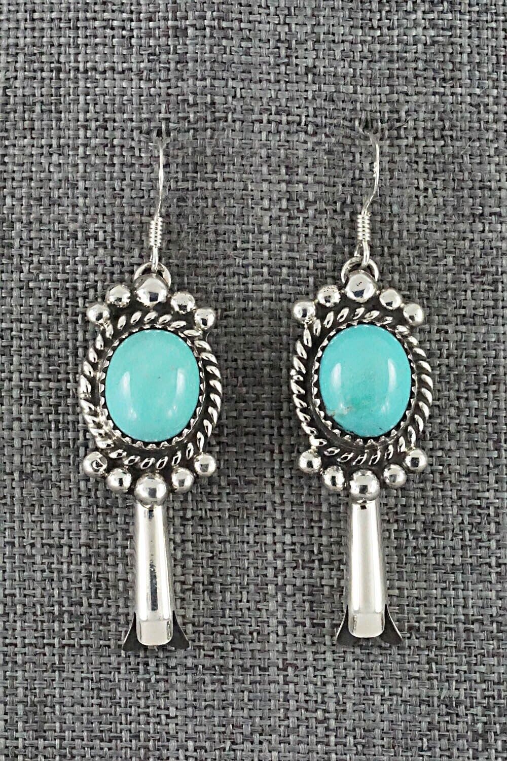Turquoise & Sterling Silver Earrings - Vernon Johnson
