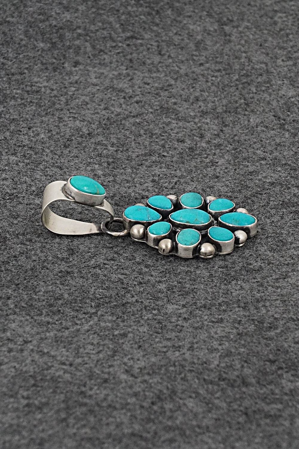 Turquoise & Sterling Silver Pendant - Kathleen Livingston
