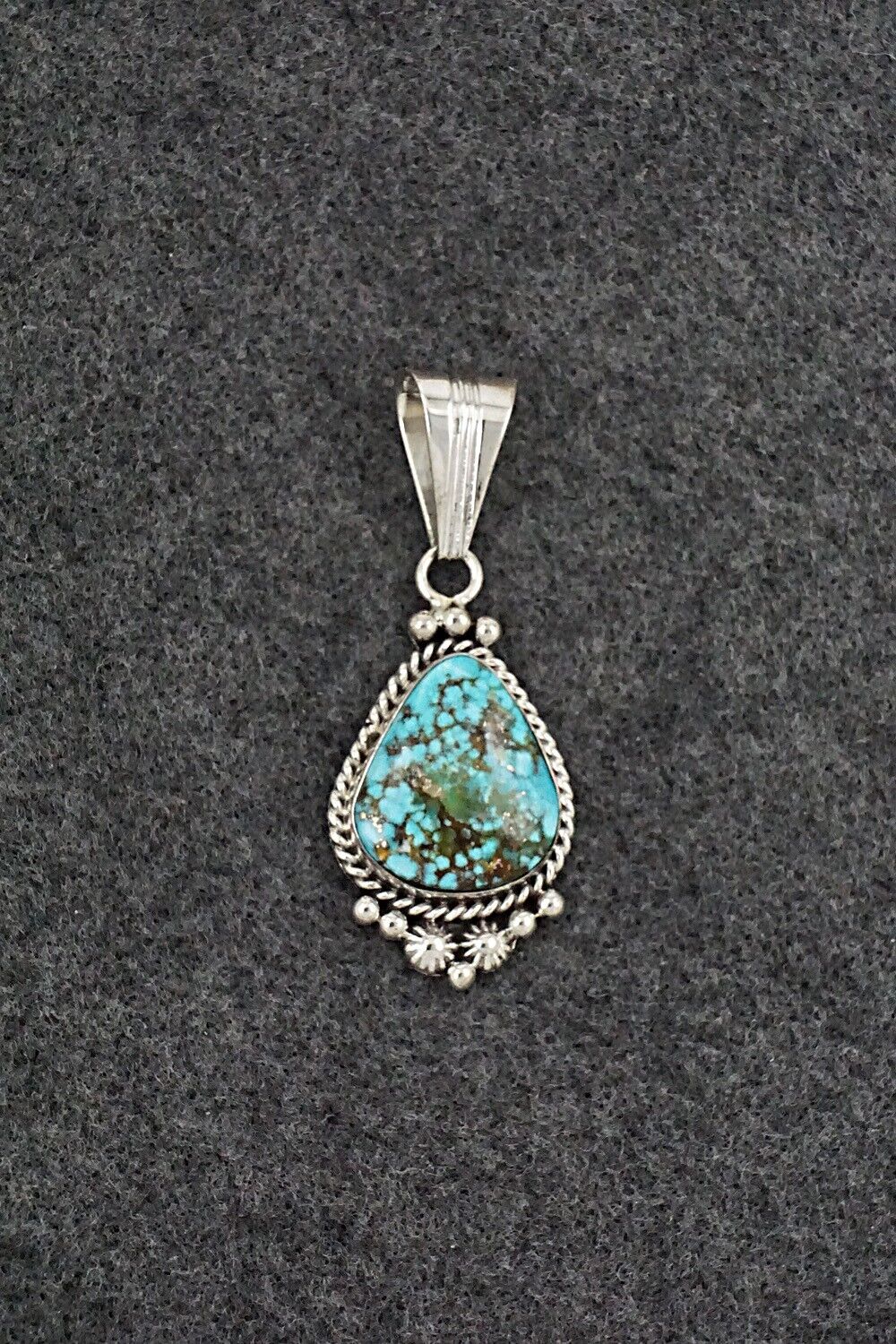 Turquoise & Sterling Silver Pendant - Samuel Yellowhair
