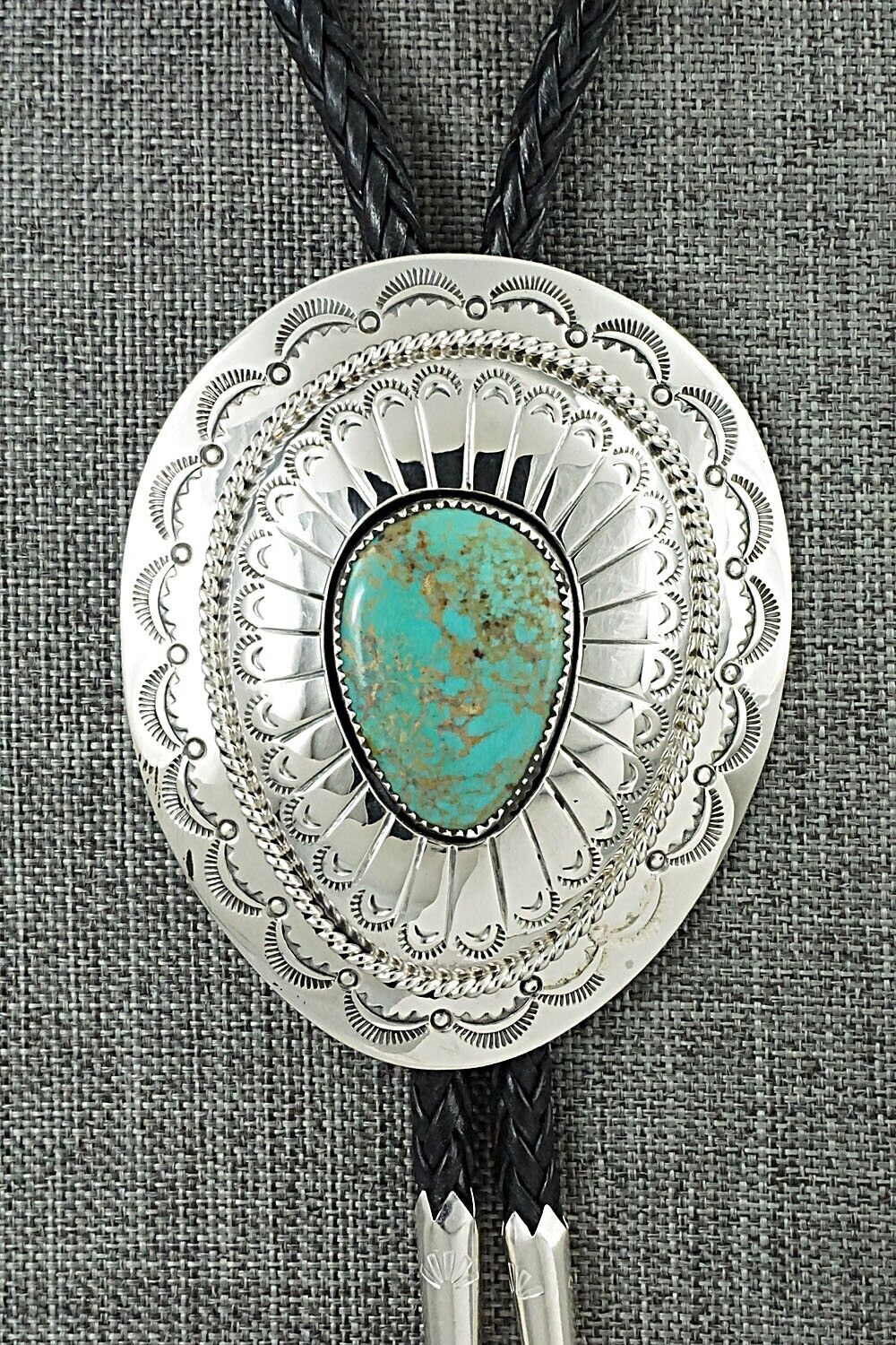 Turquoise & Sterling Silver Bolo Tie - Wilbert Muskett Sr.