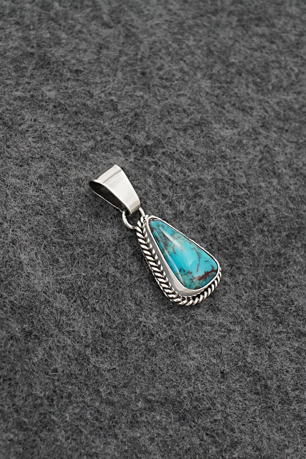 Turquoise & Sterling Silver Pendant - Rena Begay
