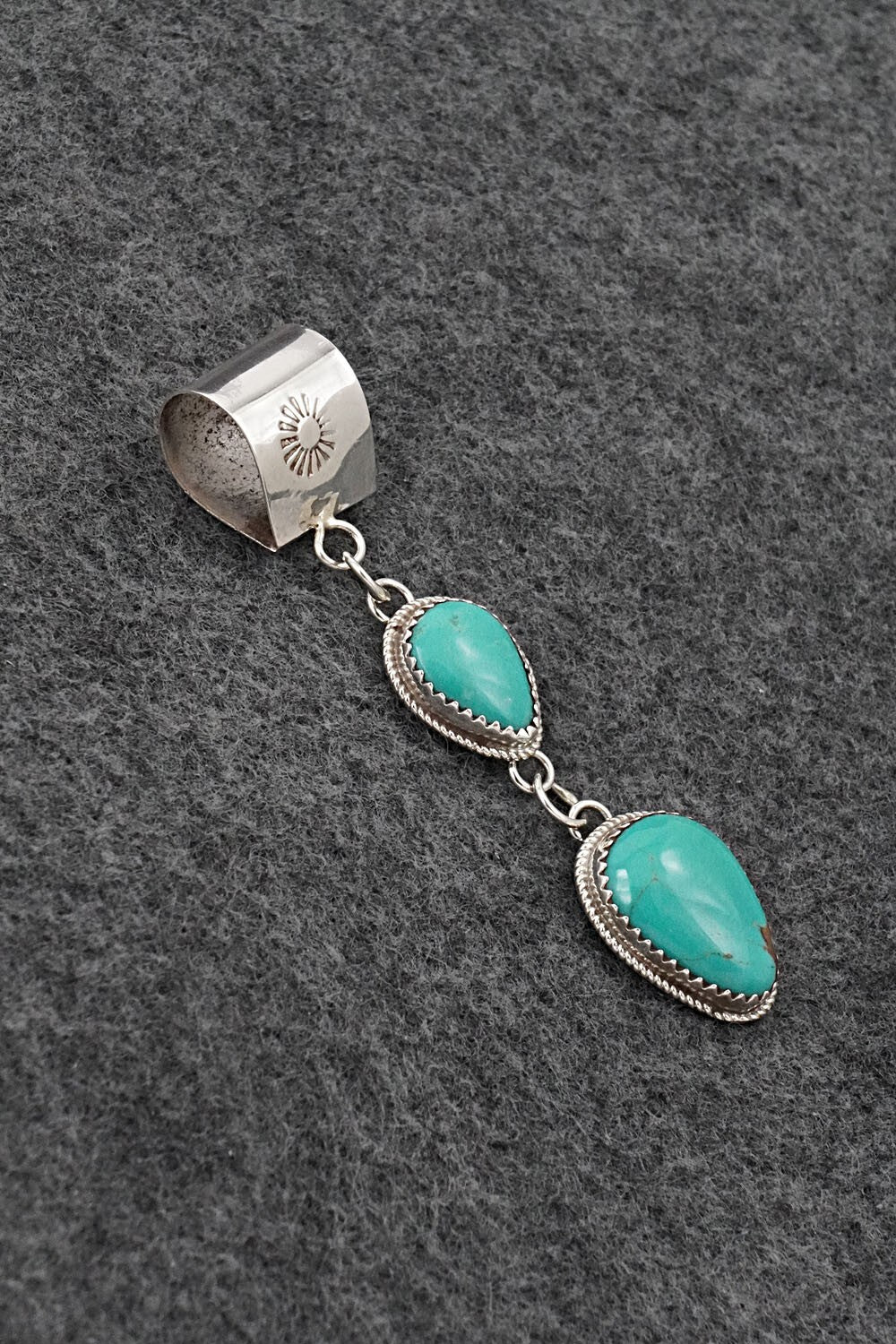 Turquoise & Sterling Silver Pendant - Ernest Hawthorne