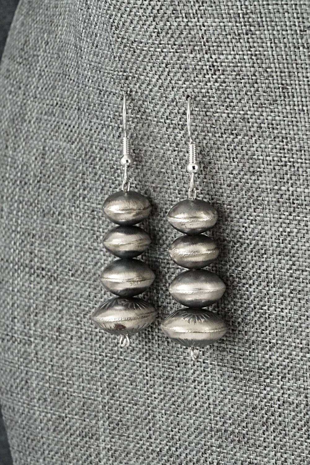 Sterling Silver Navajo Pearl Earrings - Angeline Miller
