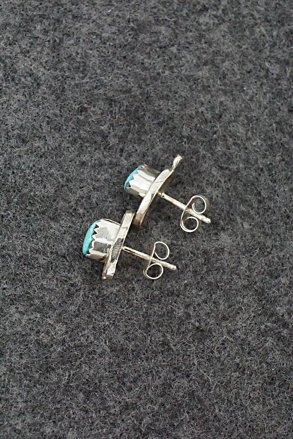 Turquoise & Sterling Silver Earrings - Lloyd Kanesta