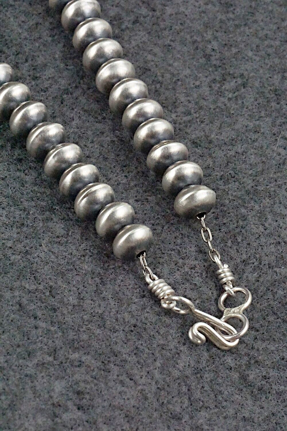 Sterling Silver Navajo Pearl Necklace 24" - Bryannen Halwood