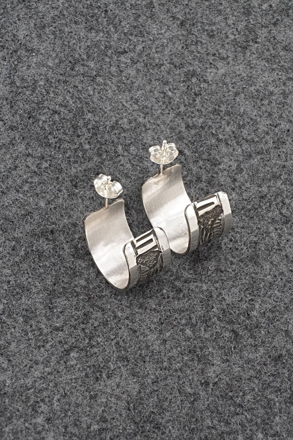 Sterling Silver Hoop Earrings - Elaine Becenti