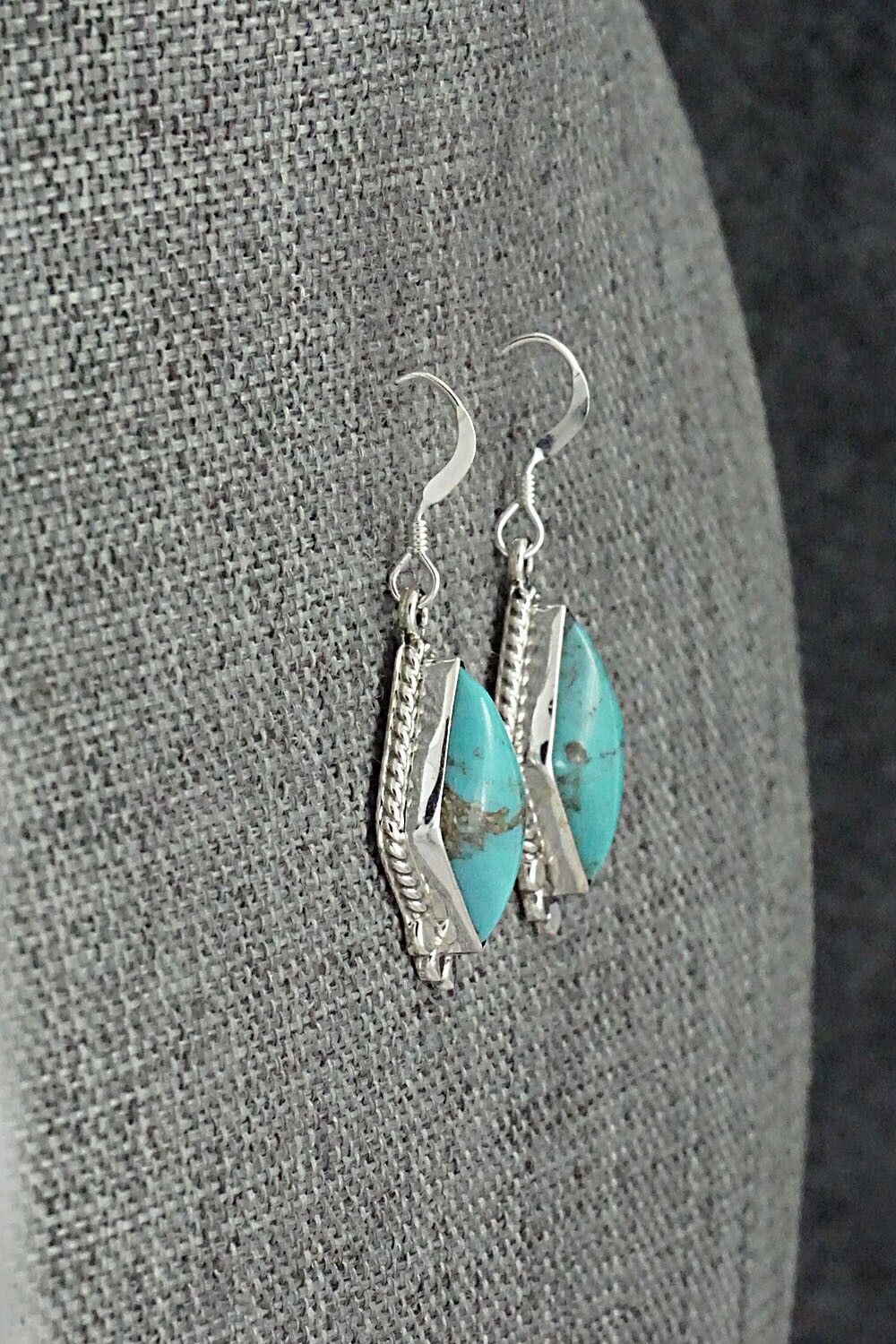 Turquoise & Sterling Silver Earrings - Gary Shorty