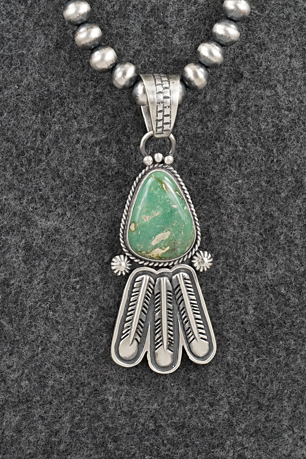 Turquoise & Sterling Silver Necklace - Verley Betone