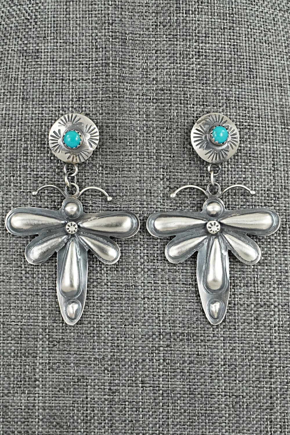 Turquoise & Sterling Silver Earrings - Loretta Chee