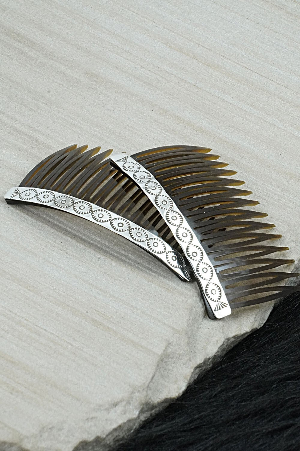 Sterling Silver Hair Combs - Bertha Begay