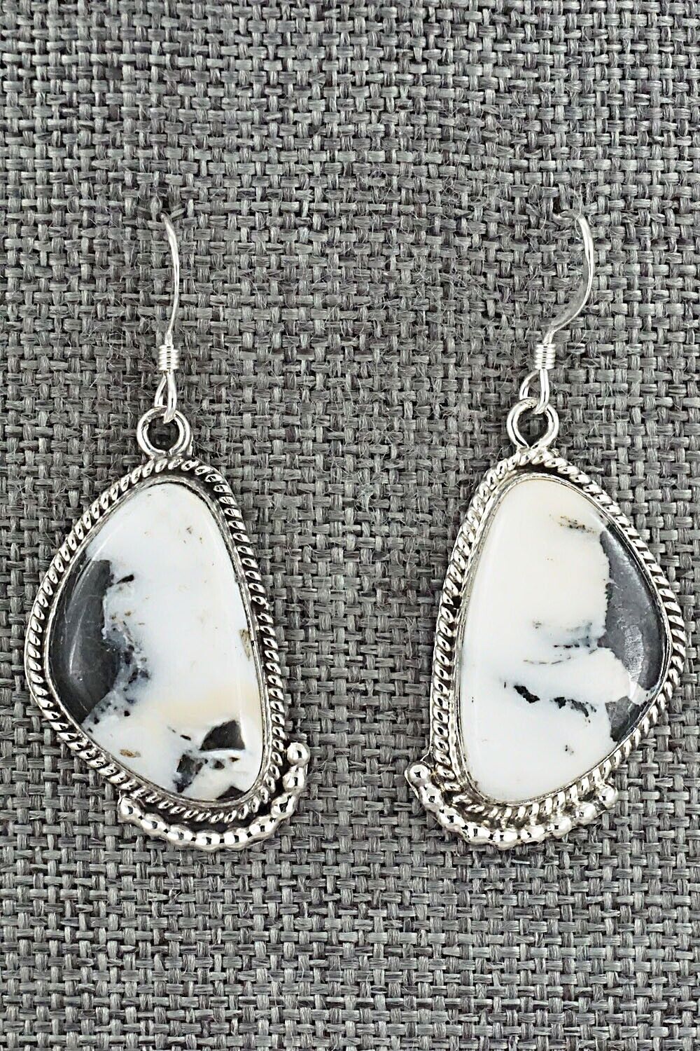 White Buffalo & Sterling Silver Earrings - Sharon McCarthy