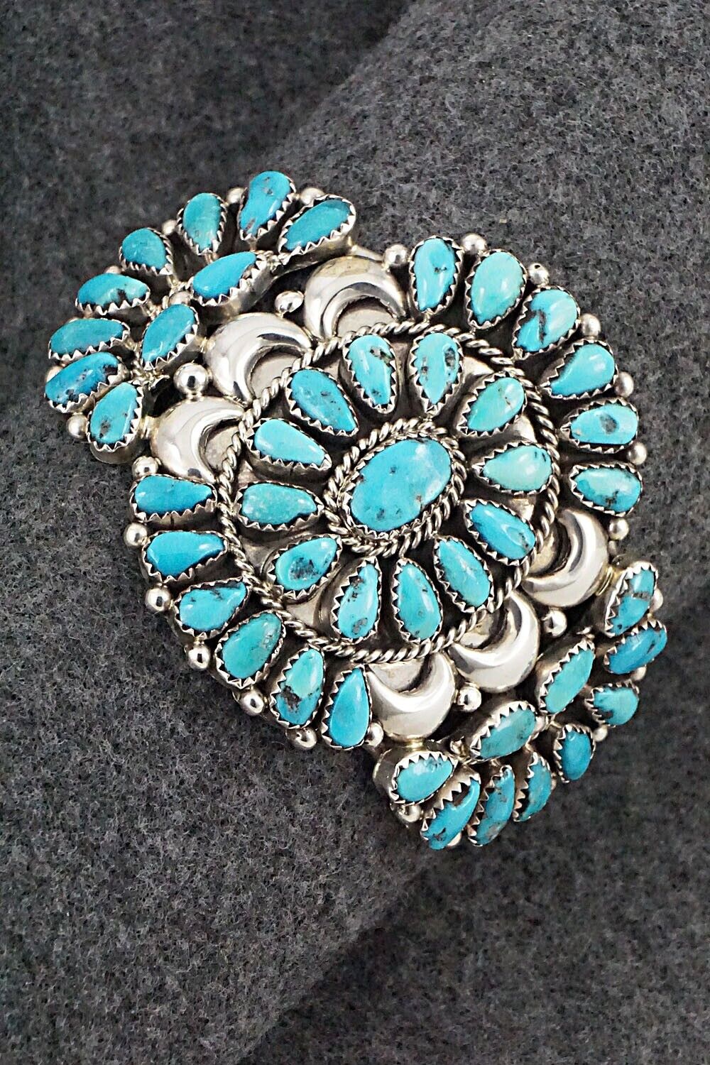 Turquoise & Sterling Silver Bracelet - Eunise Wilson