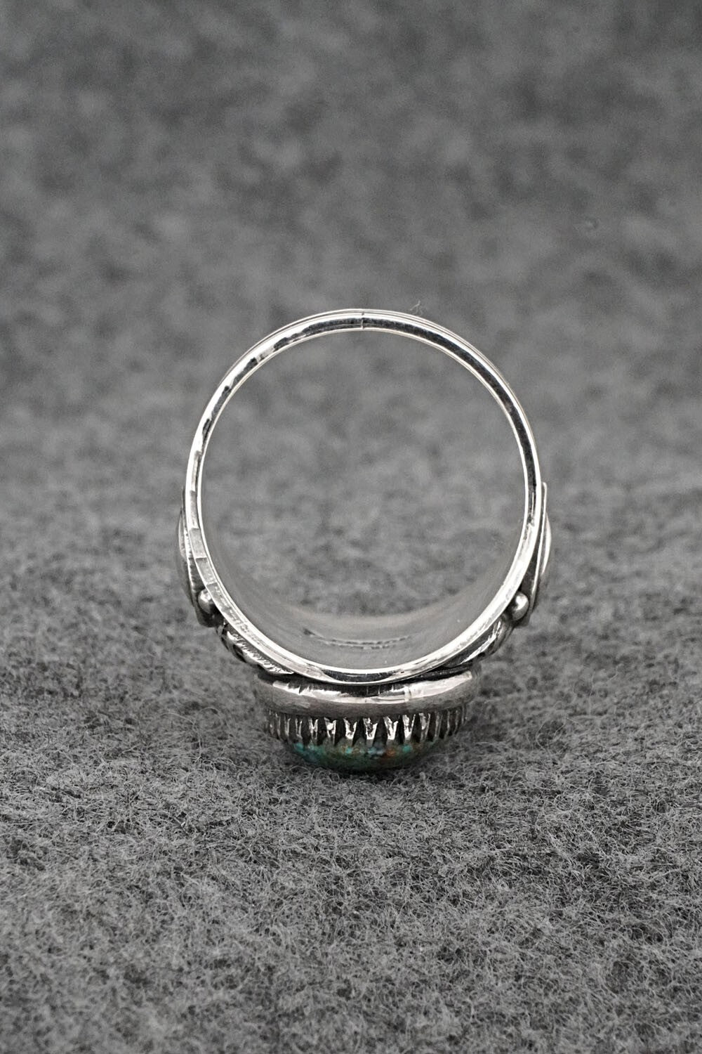 Turquoise & Sterling Silver Ring - Derrick Gordon - Size 11
