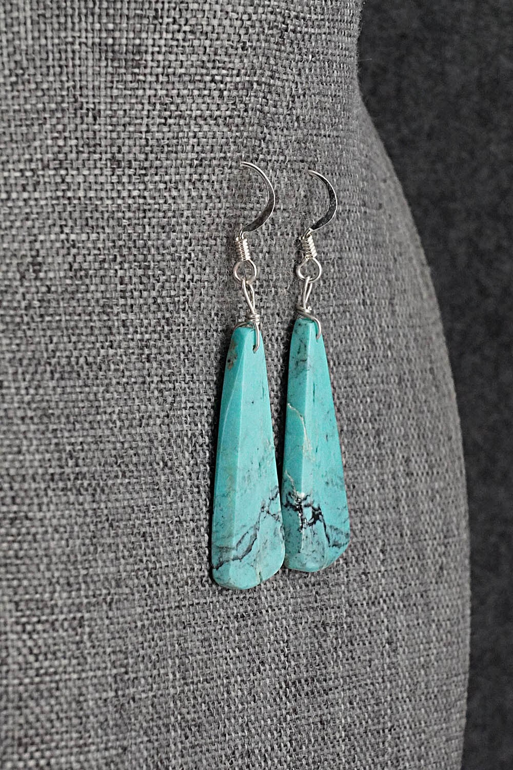 Turquoise & Sterling Silver Earrings - Joe Garcia