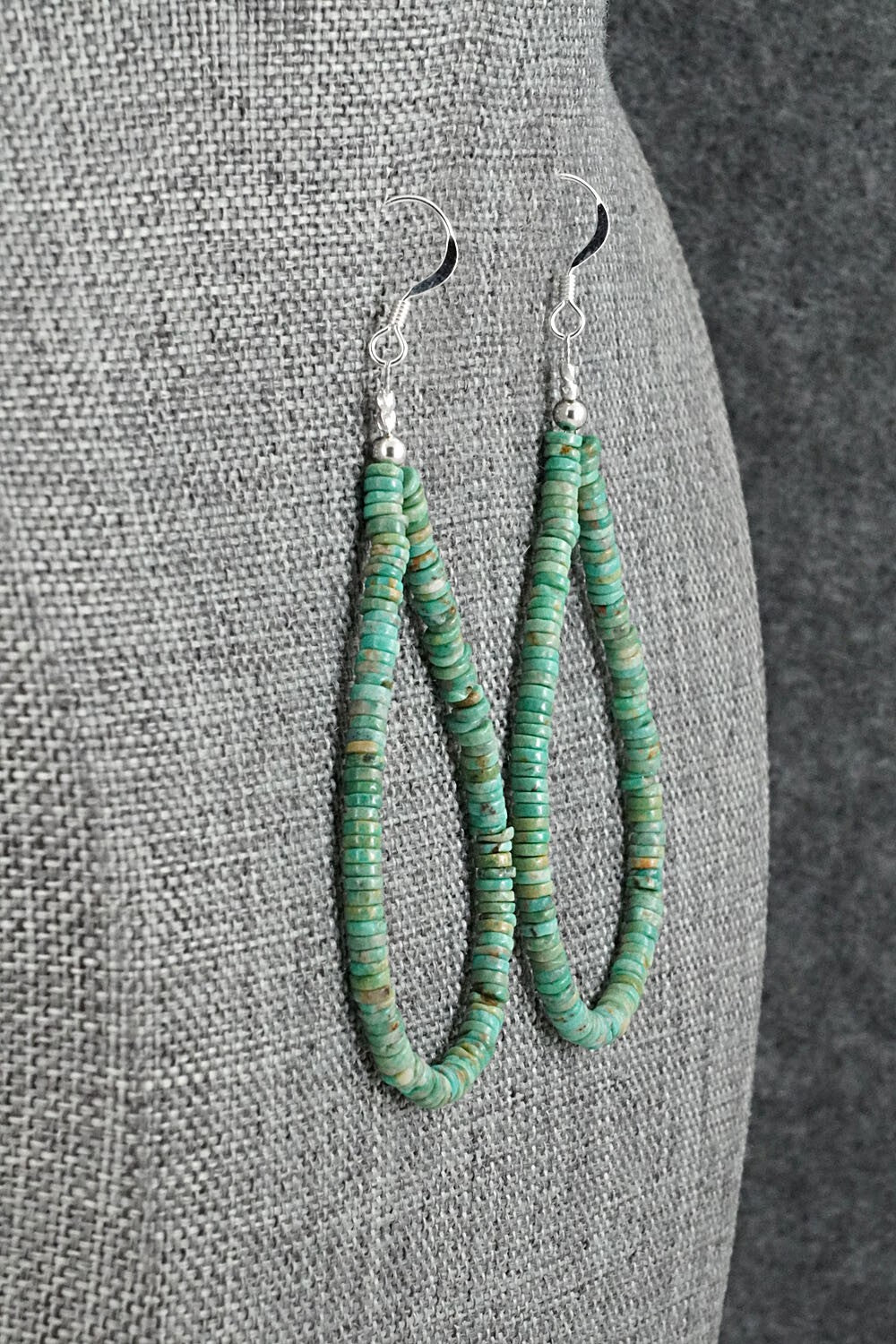 Turquoise & Sterling Silver Earrings - Doreen Jake