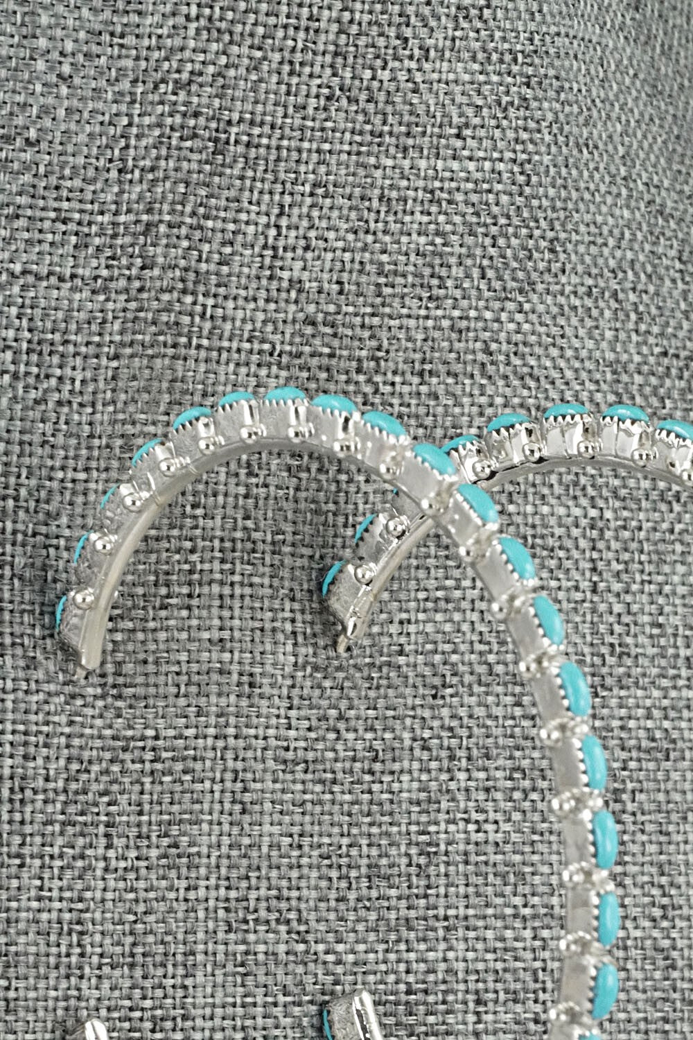 Turquoise & Sterling Silver Earrings - Thomacita Lesarlley