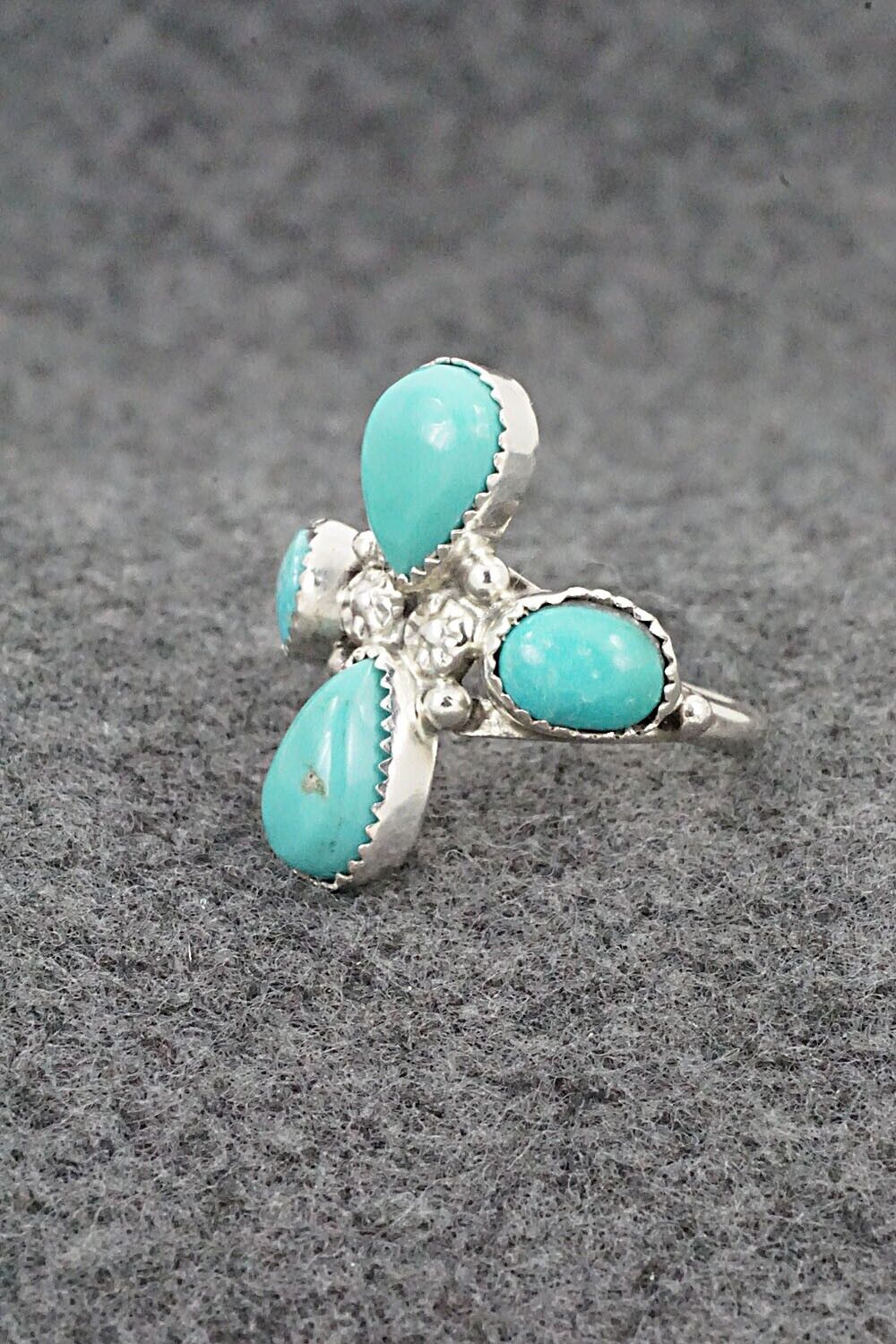 Turquoise & Sterling Silver Ring - Maritta Martinez - Size 8.5