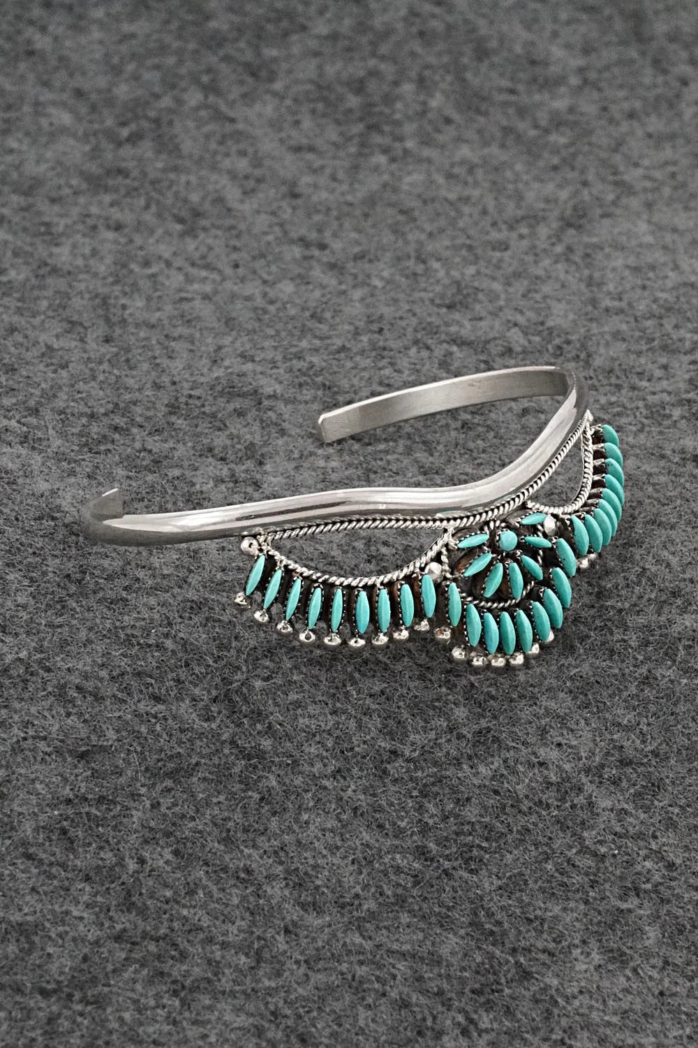 Turquoise & Sterling Silver Bracelet - Stewart Nakatewa