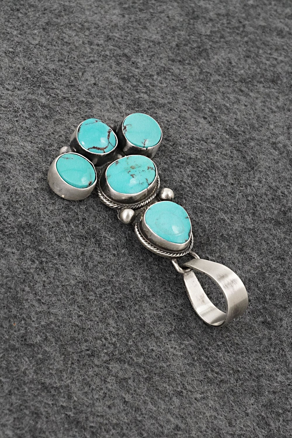 Turquoise & Sterling Silver Pendant and Earrings Set - Bobby Johnson