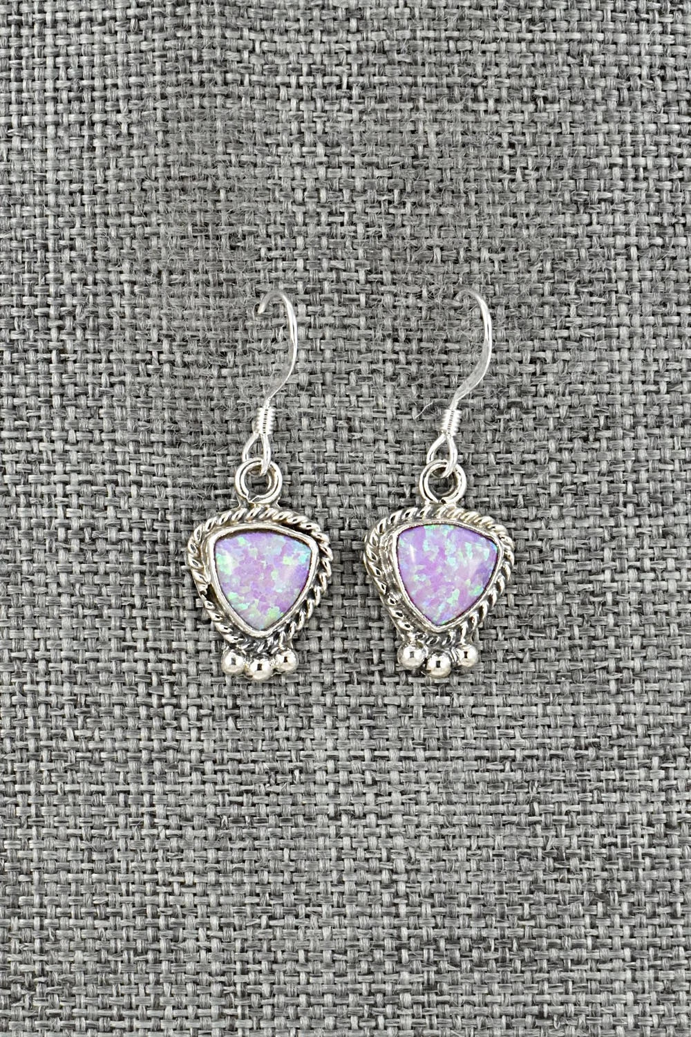 Opalite & Sterling Silver Earrings - Adelarae Yazzie