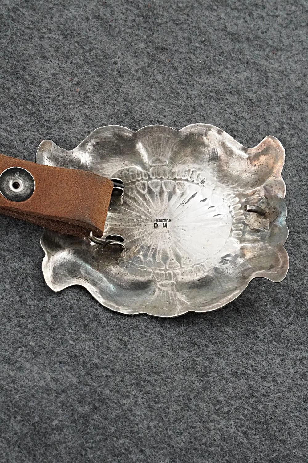 Sterling Silver & Leather Concho Belt - Dan Morgan