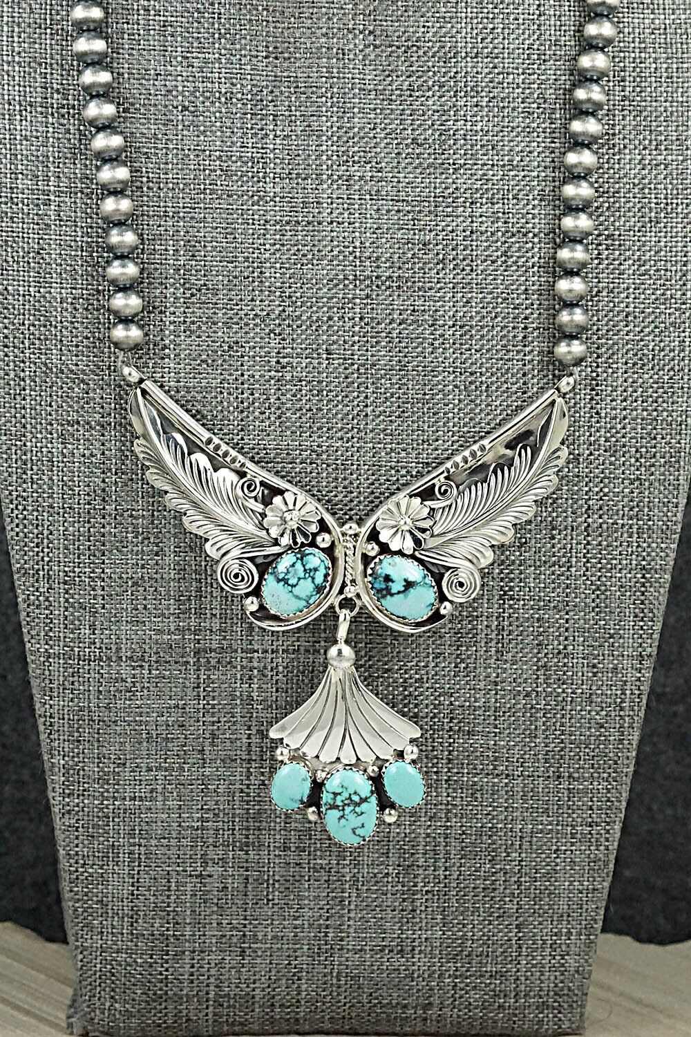 Turquoise & Sterling Silver Necklace - Henry Attakai