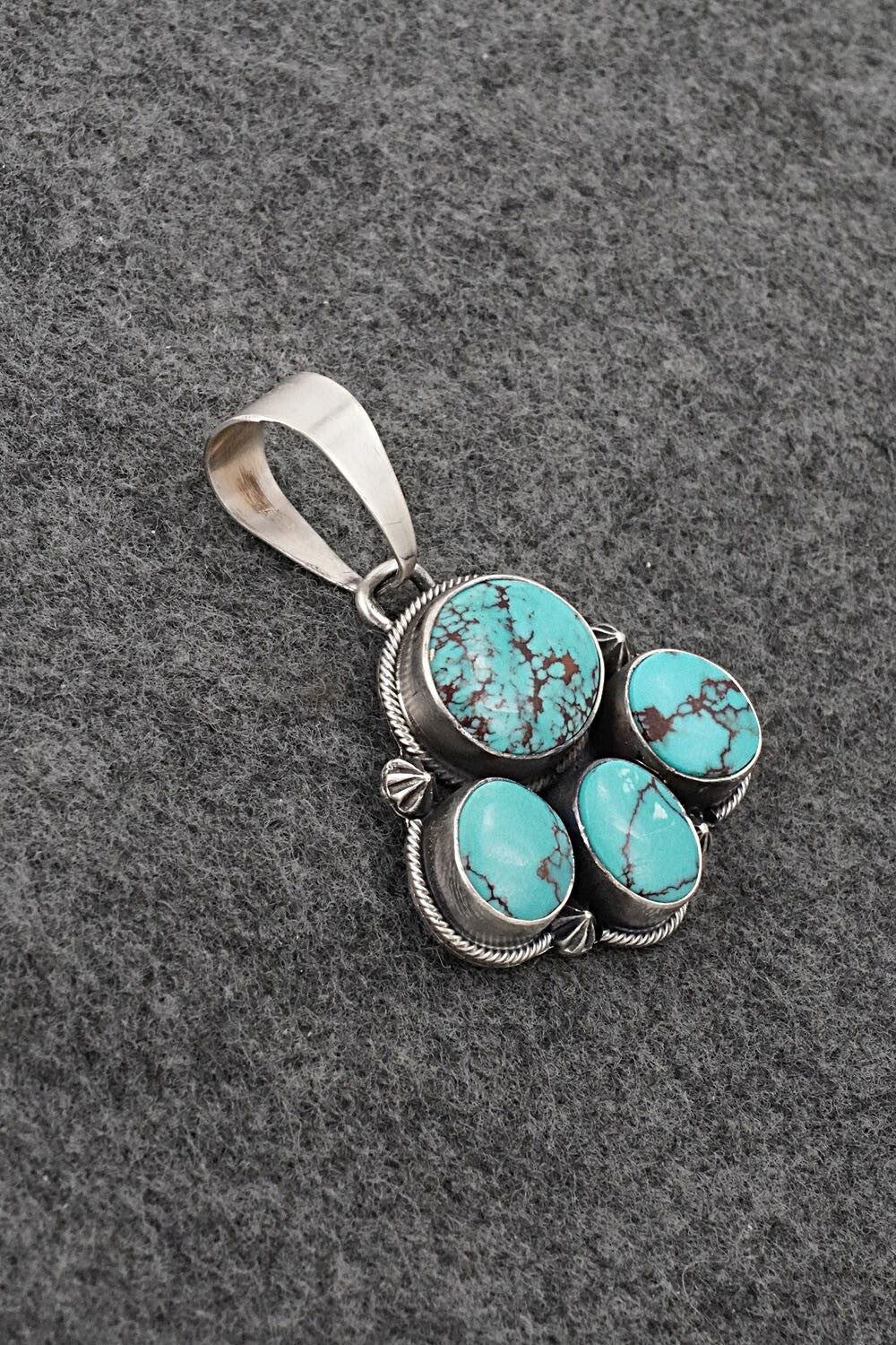 Turquoise & Sterling Silver Pendant and Earrings Set - Darrin Livingston