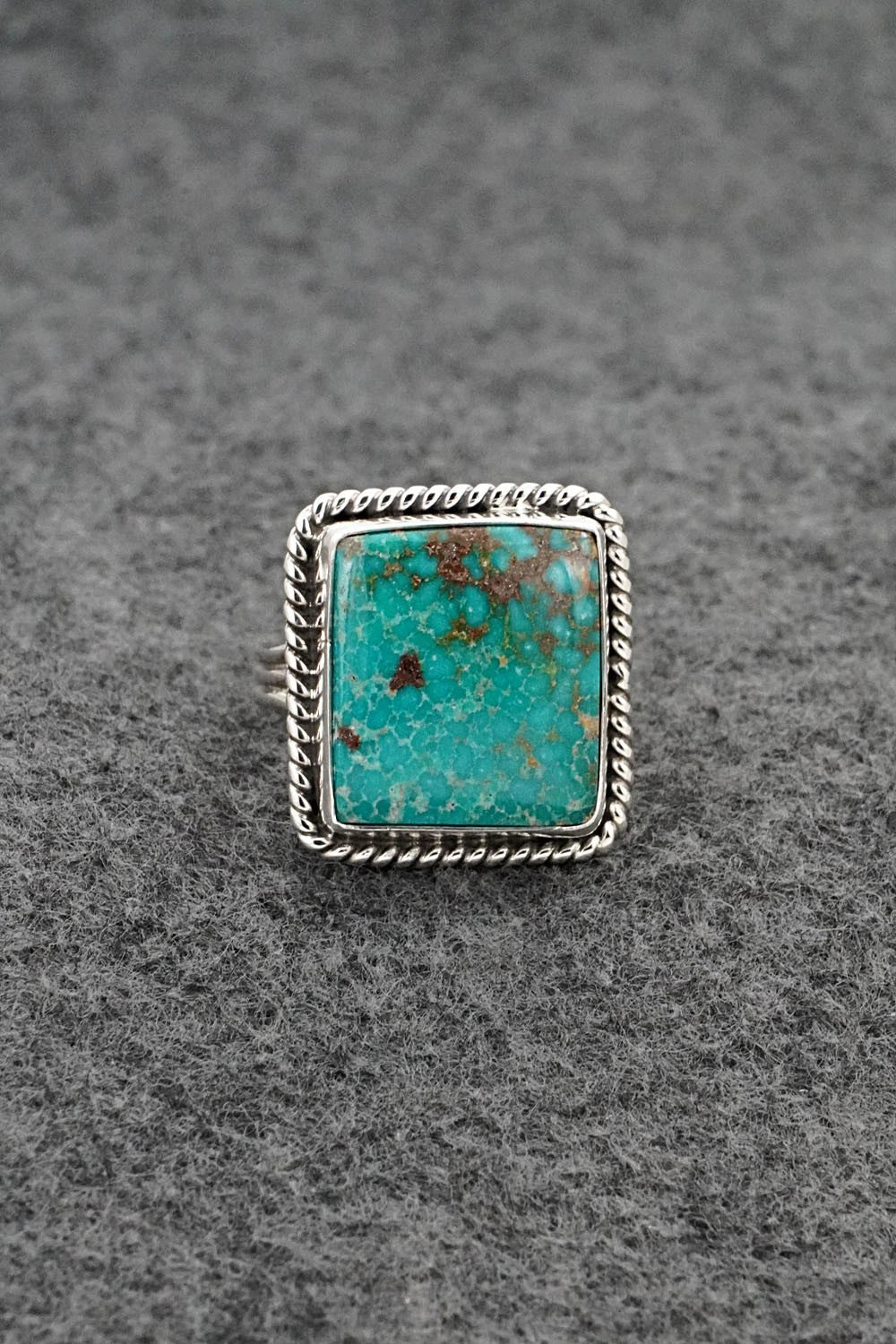 Turquoise & Sterling Silver Ring - Eugene Gruber - Size 7