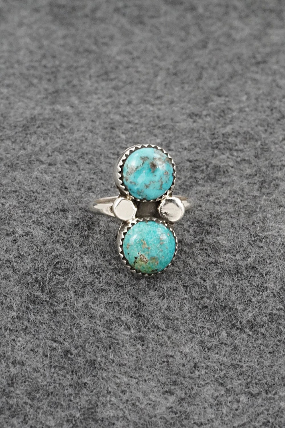Turquoise & Sterling Silver Ring - Priscilla Reeder - Size 7