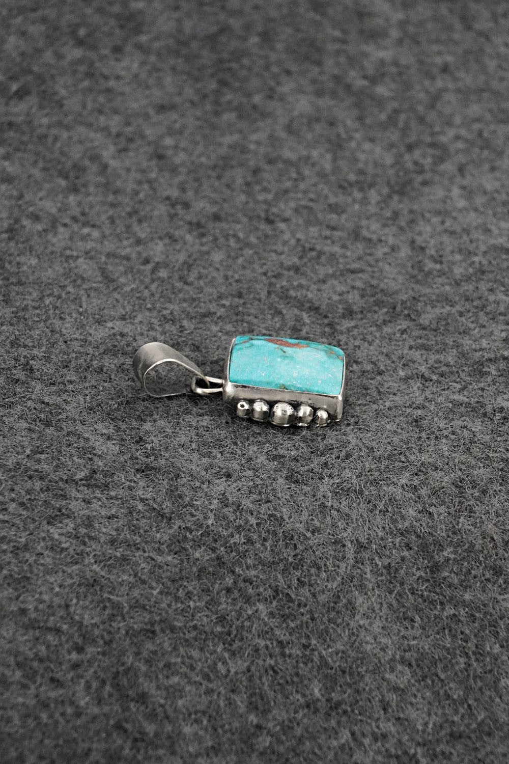 Turquoise & Sterling Silver Pendant - Eugene Gruber