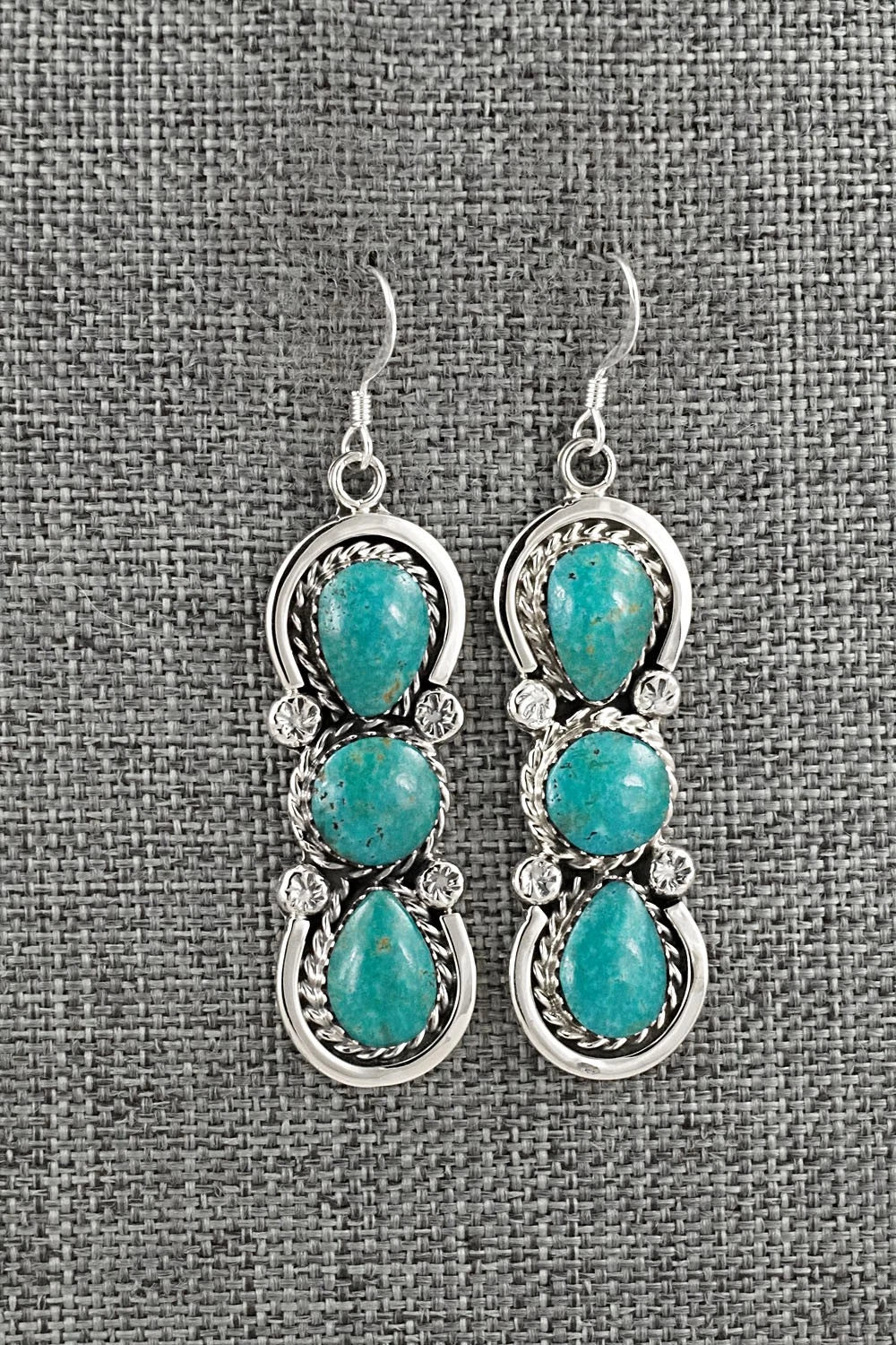 Turquoise & Sterling Silver Earrings - Marie Bahe
