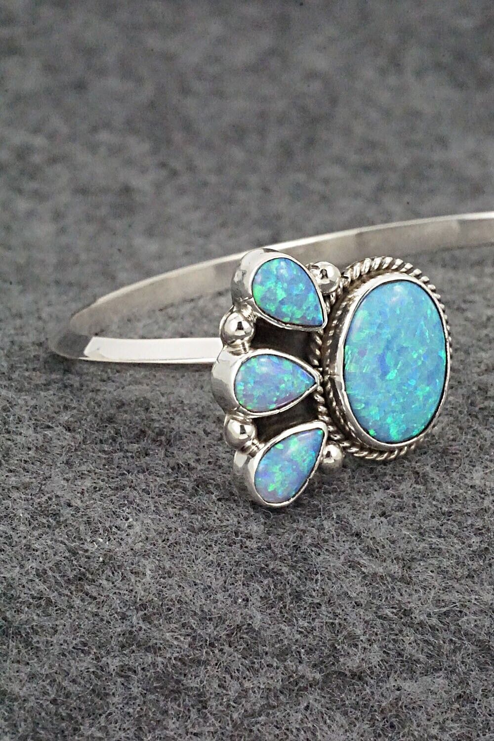 Opalite & Sterling Silver Bracelet - Annie Sleuth
